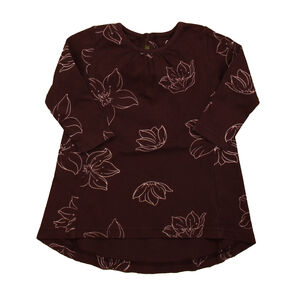 City Mouse Girls Maroon Floral Dress size: 12-18 Months